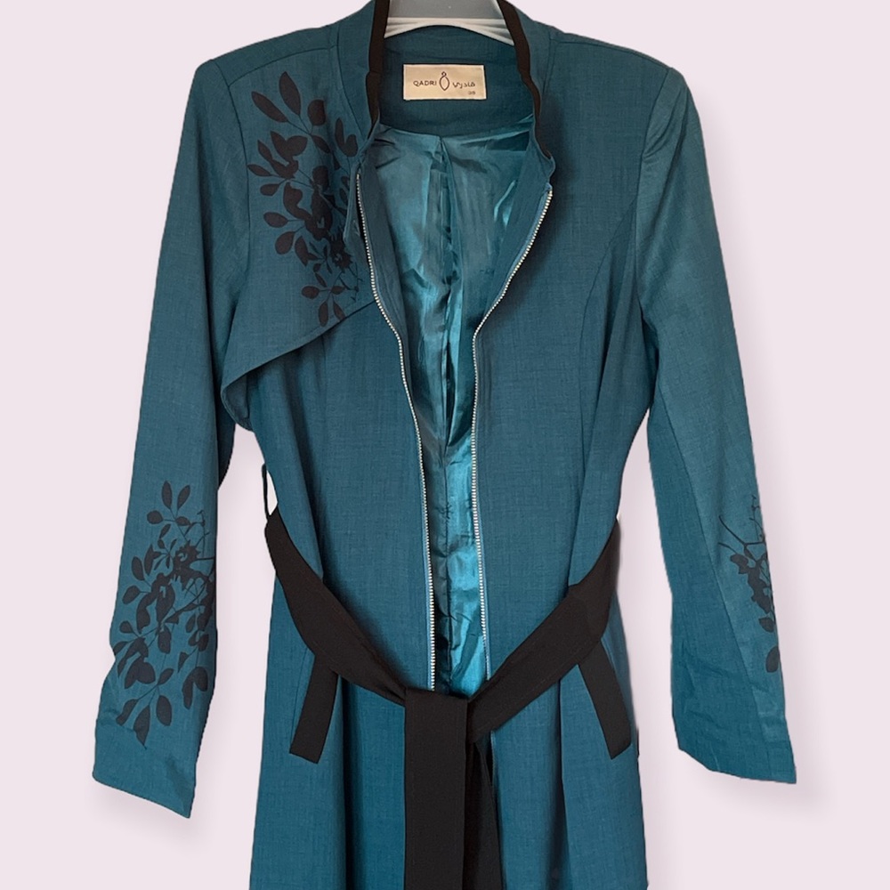 Long Belted Duster Coat / Trench Coat with Pockets